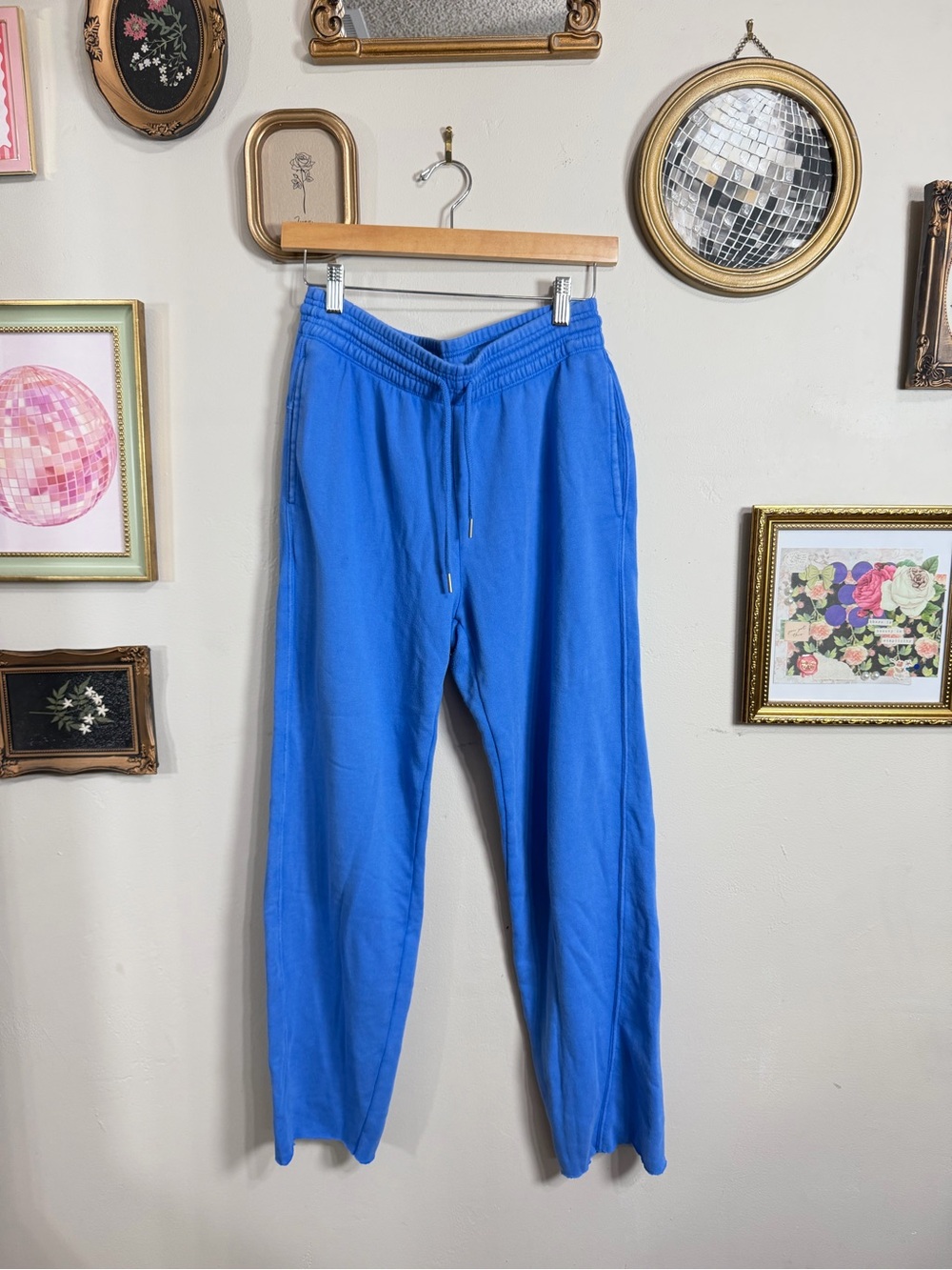 aerie Blue Drawstring Sweatpants for women